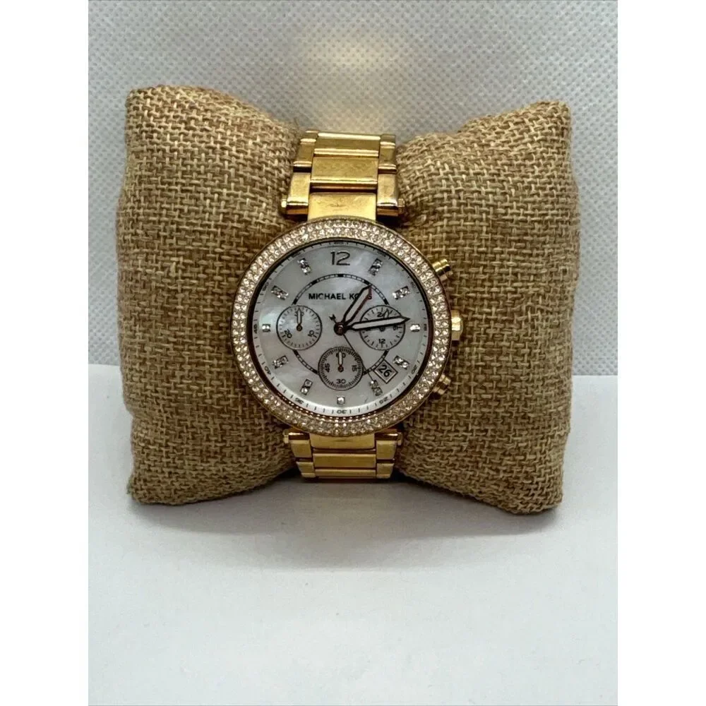 Michael Kors Parker MK5491 Women's Gold Stainless Steel Analog Dial Watch JNA410